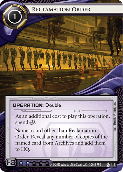 Reclamation Order 